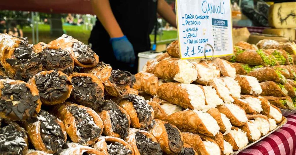 Close up image of Gannolli sweet desserts